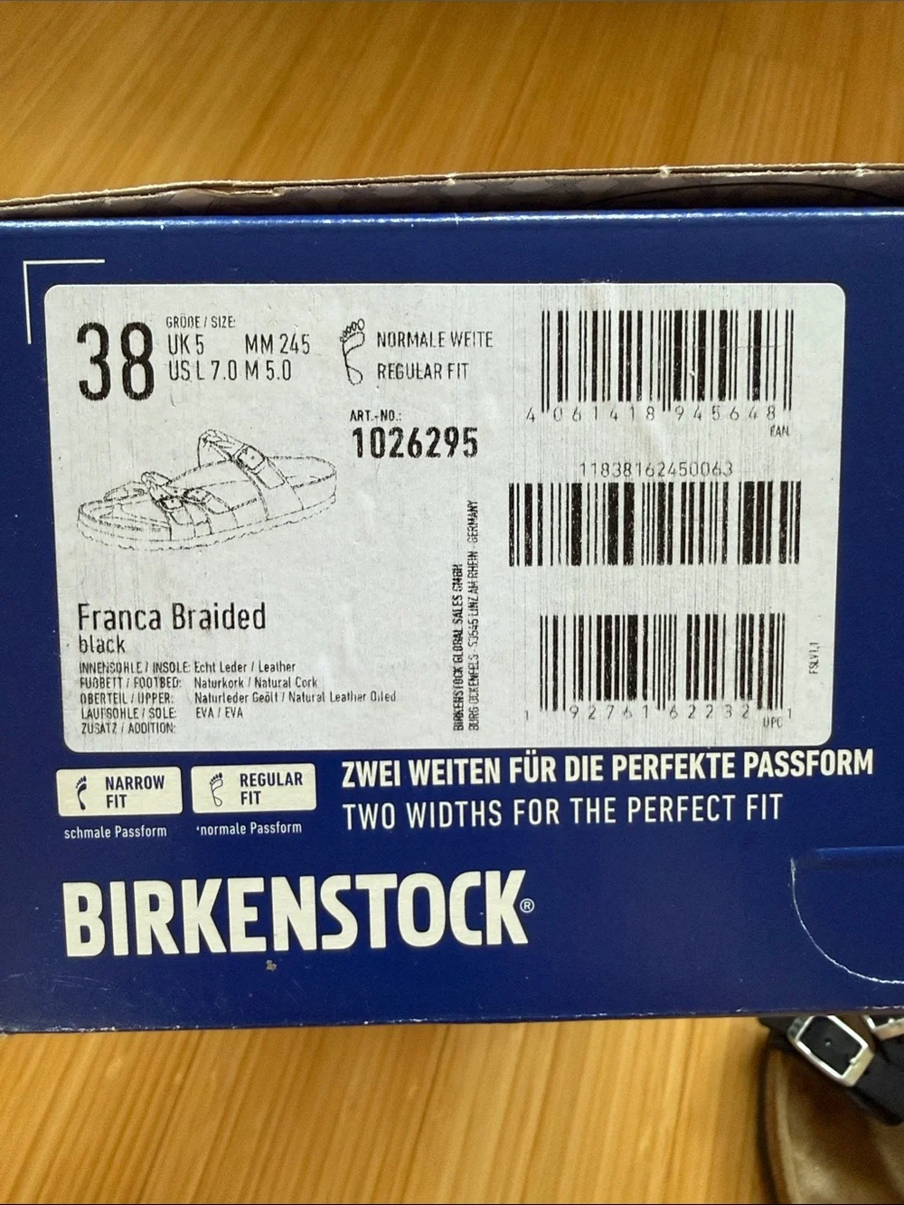Birkenstock Franca Braided black leather sandals 38